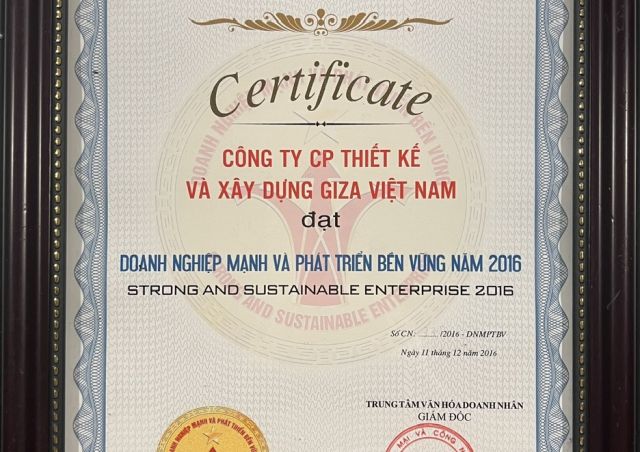 Doanh nghiệp mạnh và phát triển bền vững năm 2016
